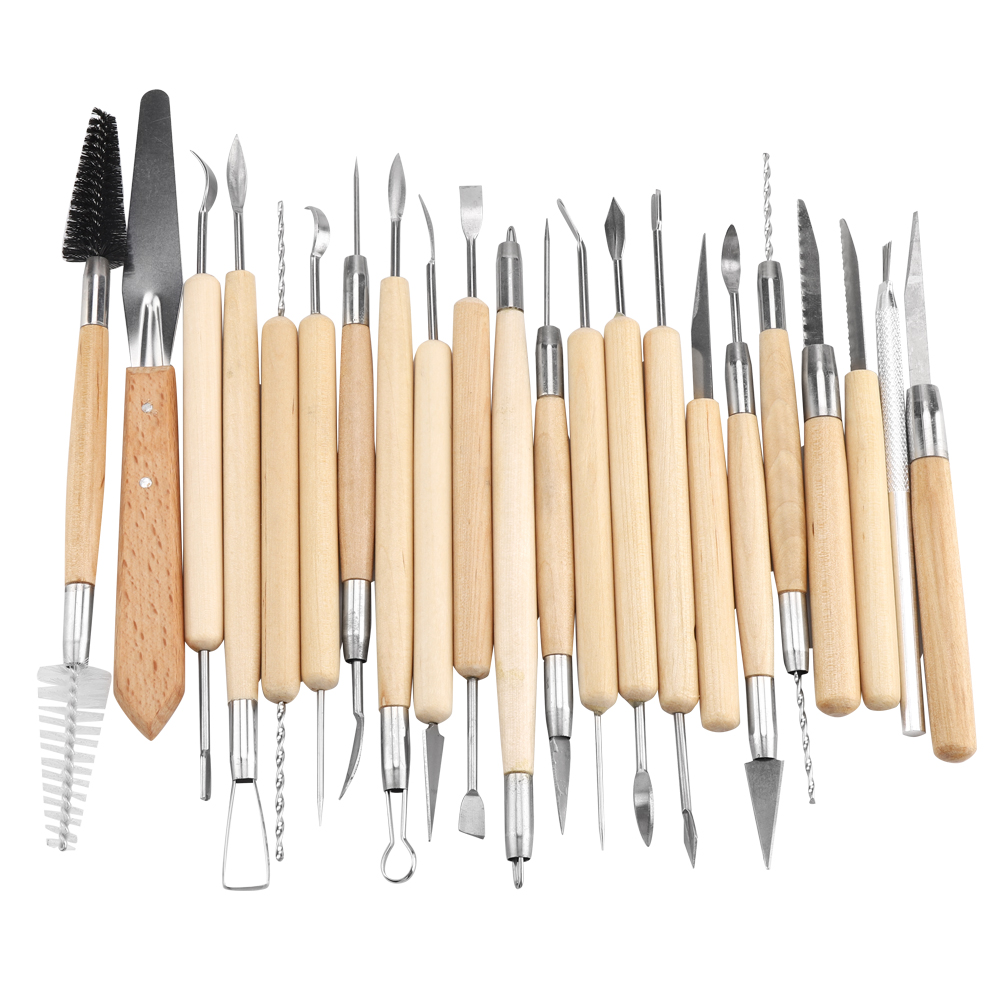 42Pcs Art Pottery Sculpting Tools Set Clay Carving Modeling Tool Wooden ...