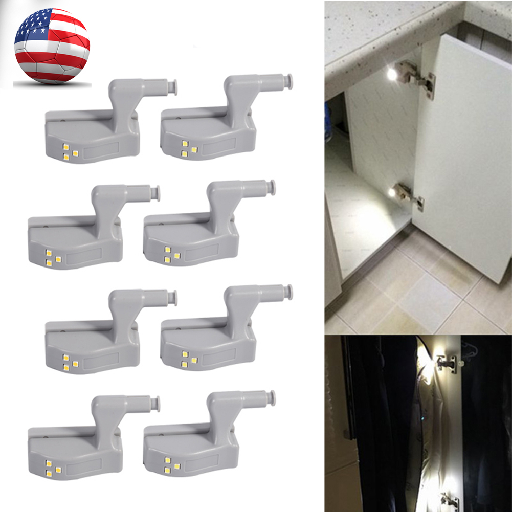 10x Universal Hinge Led Sensor Night Light Cabinet Wardrobe Door