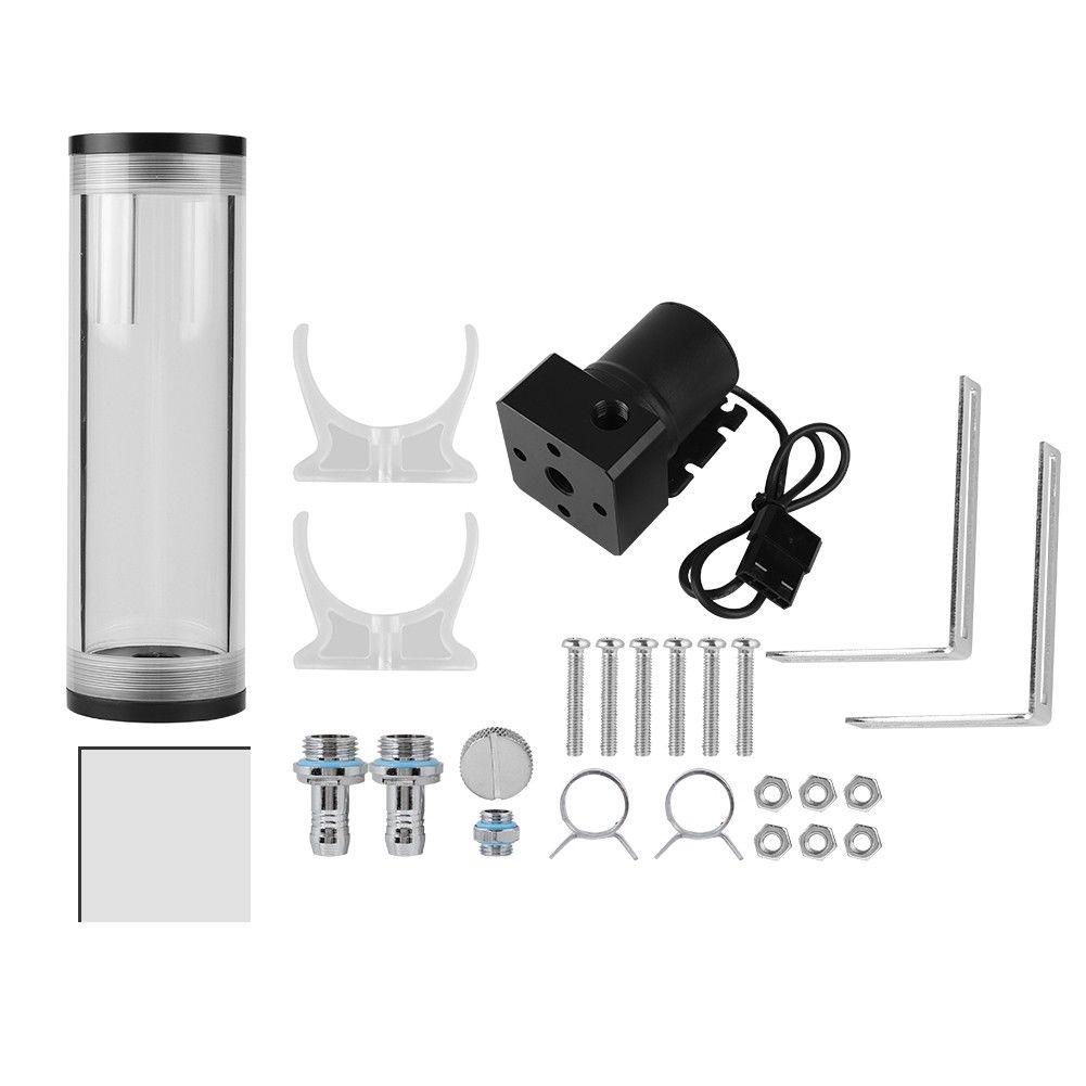 19W 20V 800L//H 160mm Cylinder Reservoir Water Tank Pump Kit For PC Water Cooling