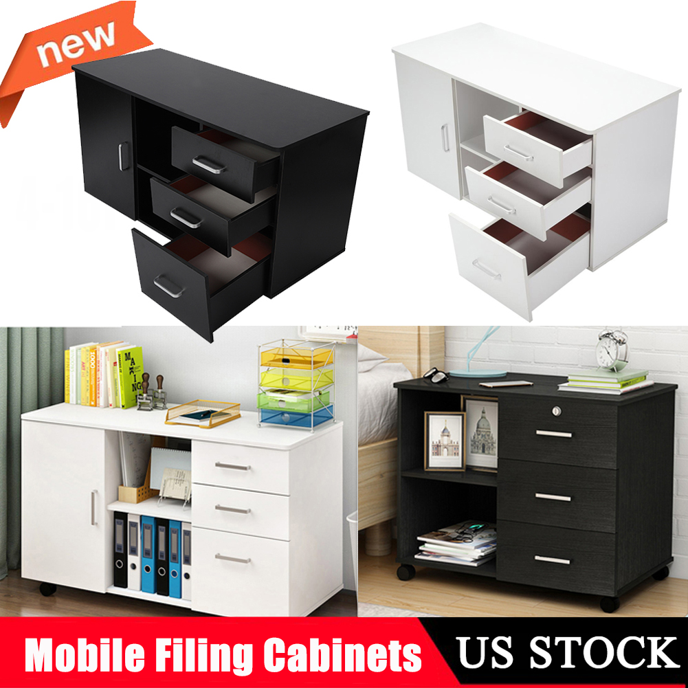 Details About Wood Drawer Filing Cabinet Mobile File Cabinets W 3 Drawers 1 Door Office Home Details About Wood Drawer Filing Cabinet Mobile File Cabinets W 3 Drawers 1 Door Office Home