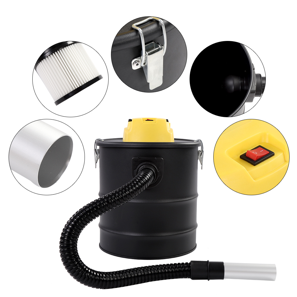 5.3 Gallon 800W Ash Vacuum Cleaners +Filter For Fireplaces/Car/BBQ Wet