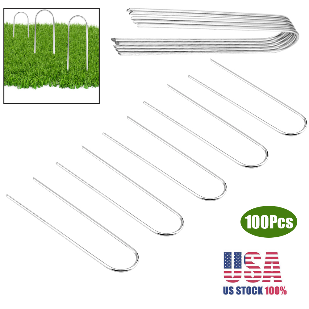 Agfabric Garden Landscape Staples Stakes Fabric Anchor Pins Strong