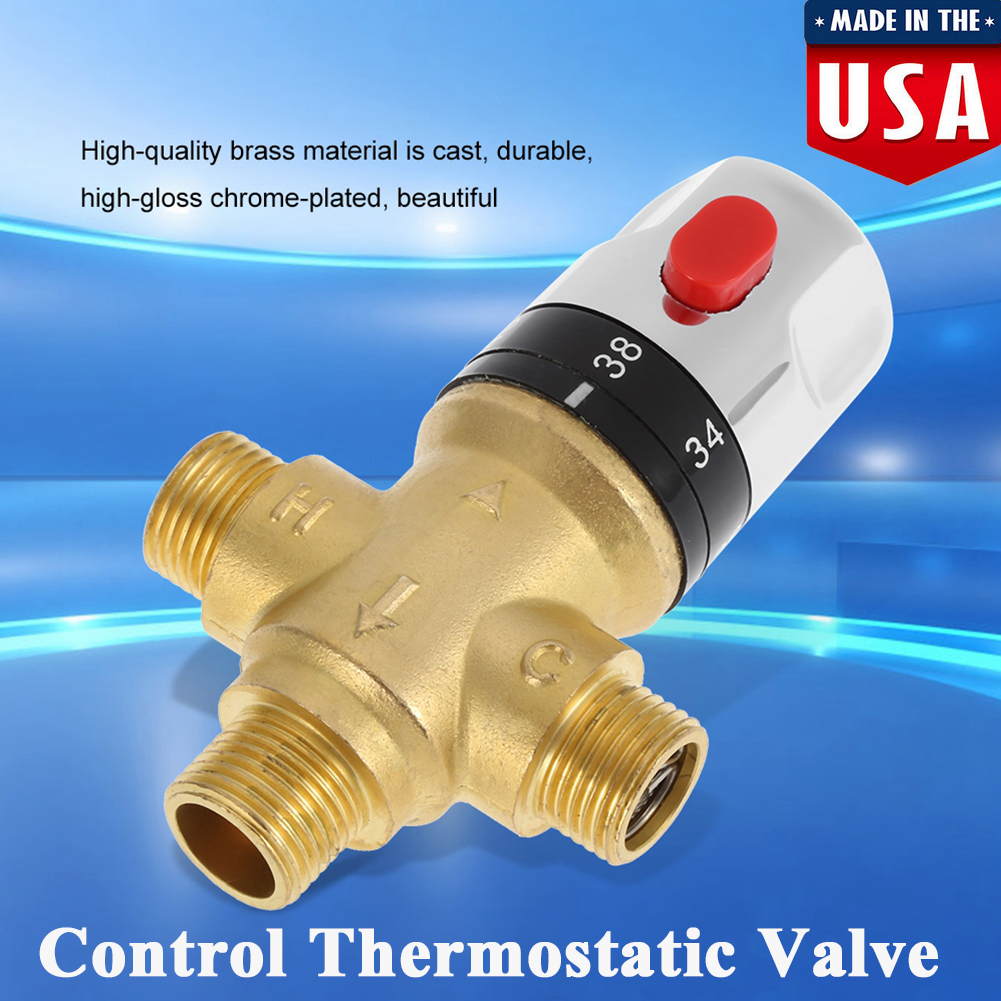 Brass Thermostatic Temperature Mixer Control Shower Mixing Valve Shower