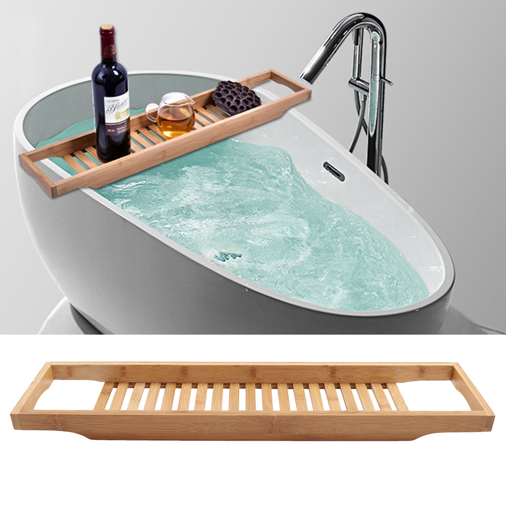 Wooden Bath Board Bath Caddy Shelf Board Tablet//Phone,Wine Glass//Can//Cup Holders