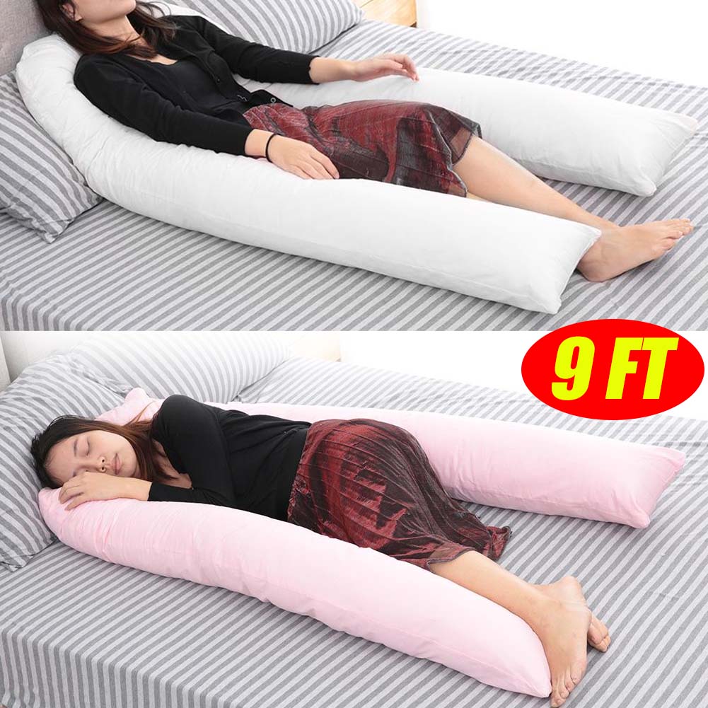 12 /& 9 FT Long C/_U Shaped Long Cuddly Maternity Pregnancy Support Pillow