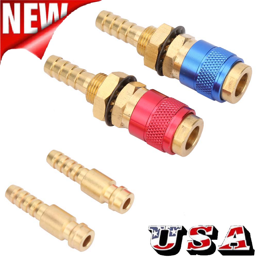 2×Water Cooled /& Gas Adapter Quick Connector Fitting For TIG Welding Torch 8mm