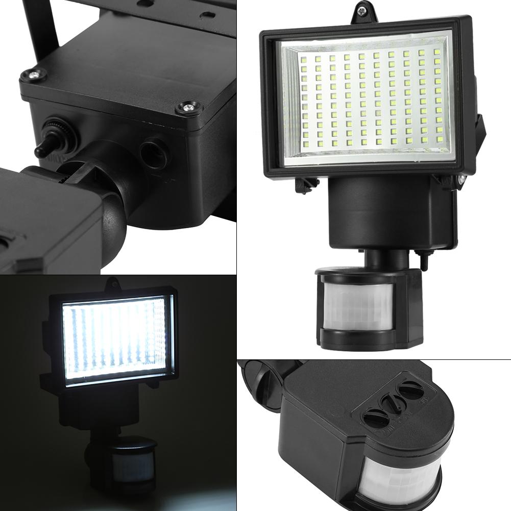 60 LED Solar PIR Bewegungsmelder Solar Leuchte Solarlampe Wandleuchte Fluter#@