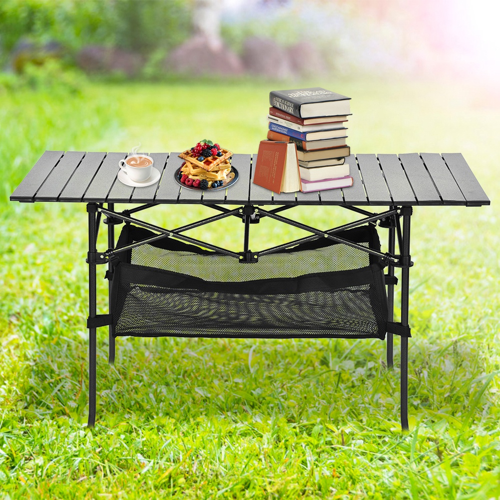 camping tables with storage