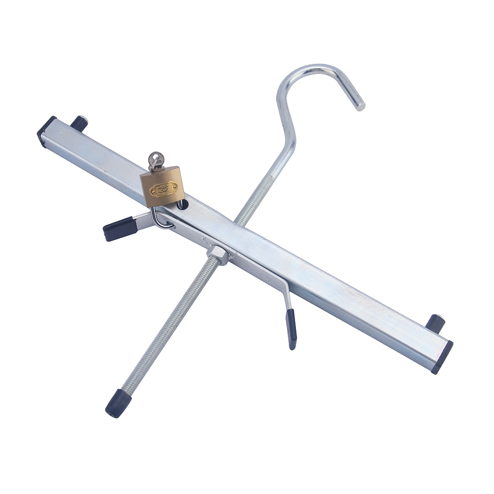 Universal 2pcs Ladder Roof Rack Extension Clamps Ladders Locks Padlock