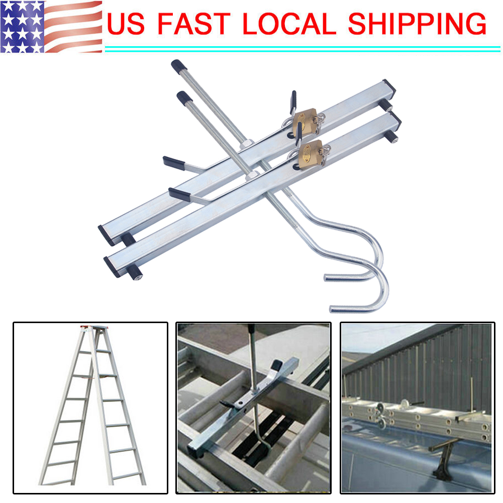 Quick Lock/Release Steel Ladder Clamp With 2 Padlocks Kit For Securing