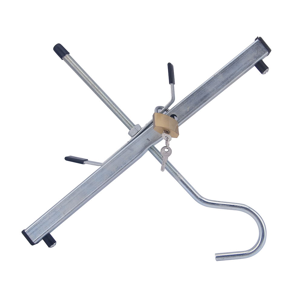 Quick Lock/Release Steel Ladder Clamp With 2 Padlocks Kit For Securing Ladders eBay