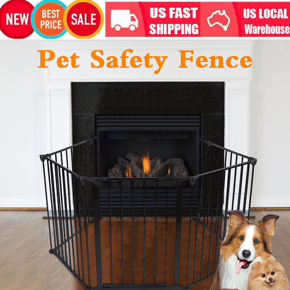Us Fireplace Fence Baby Safety Fence Hearth Gate Pet Cat Dog Bbq