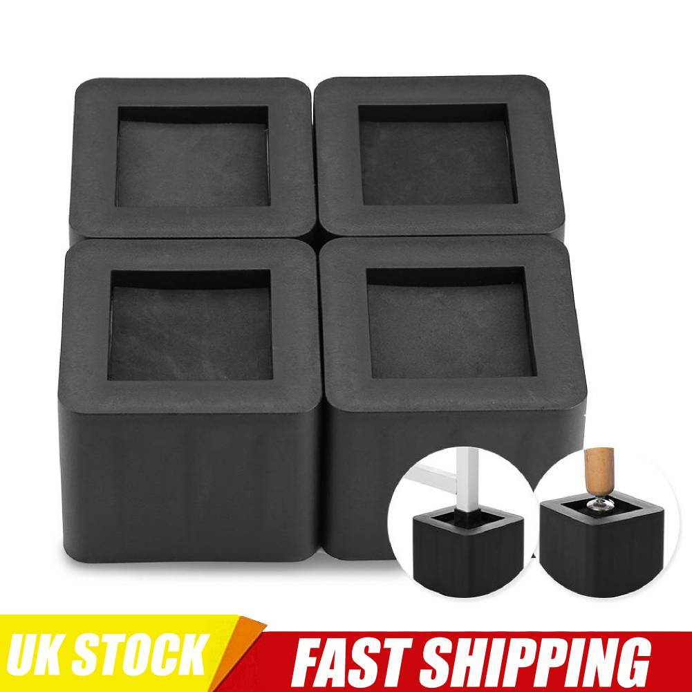 4 pcs Sofa Furniture Raisers Square Bed Leg Risers for Sofa Table Chair