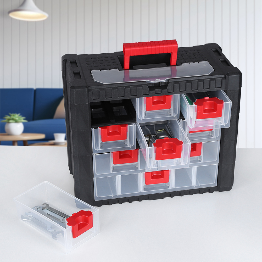 15 8 Plastic Carry Hardware Tool Kit Box Portable Parts Storage