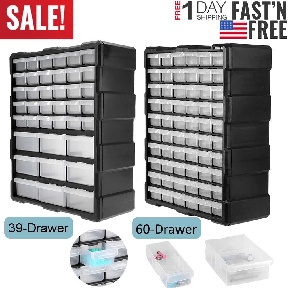 Storage Organizer Cabinet Plastic 39 60 Drawer Hardware Container