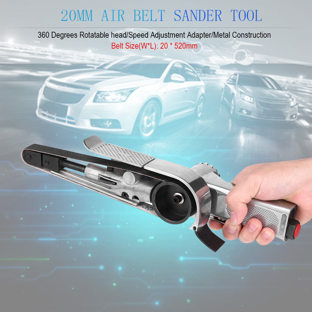 20mm Wide Air Finger Belt Sander Power File Detail Sander Sanding Rust Removal