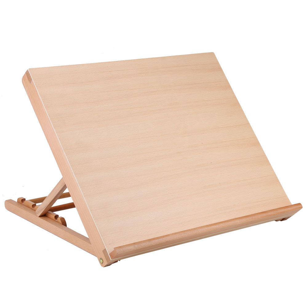 Wood Drawing Board,Multifunctional A2 Desk Adjustable Wood Drawing Board Art Supply for Students Kids 19.2 x 16.5 Inch