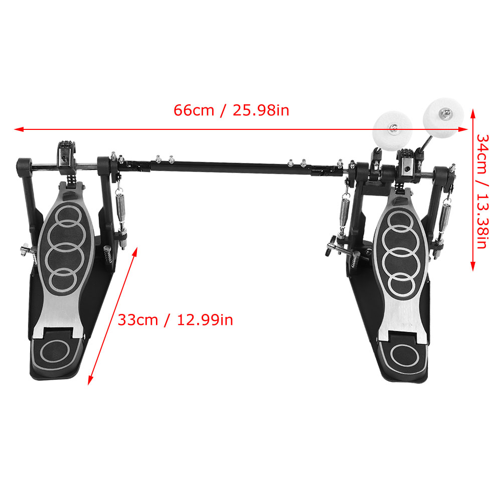 Double Kick Drum Pedal Bass Dual Chains Drive Ercussion Drum Set Accessories eBay
