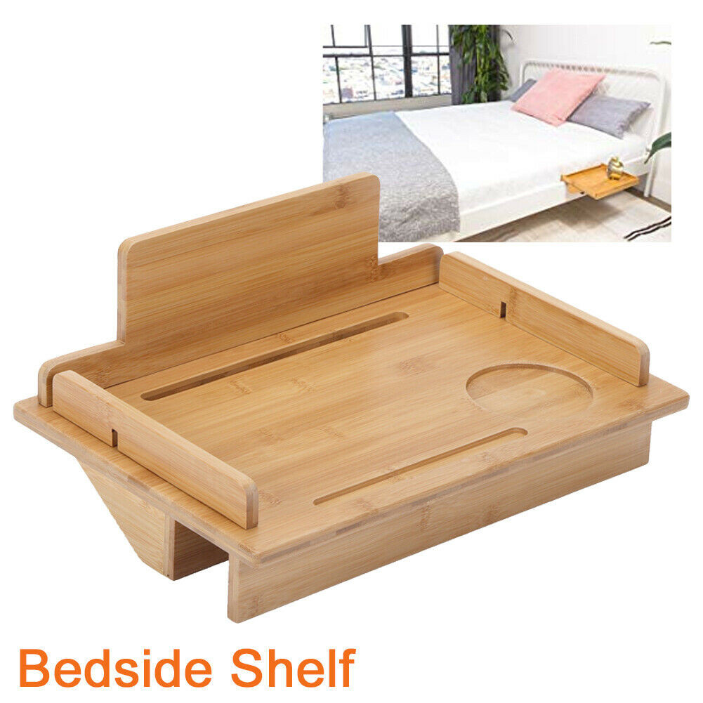 Bettablage mit Kabelführung Nachttisch Nachttischregal Bettregal