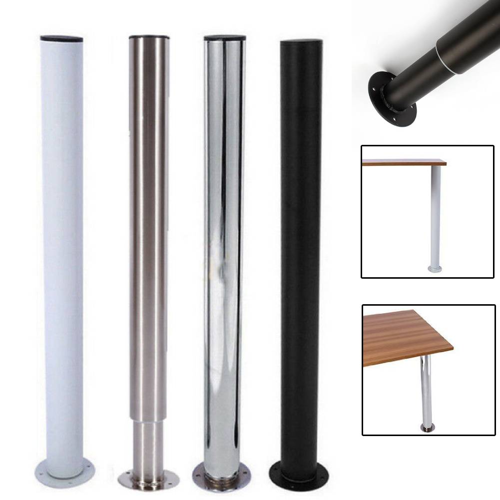 4x Round Telescopic Furniture Legs Adjustable Height Replacement Table