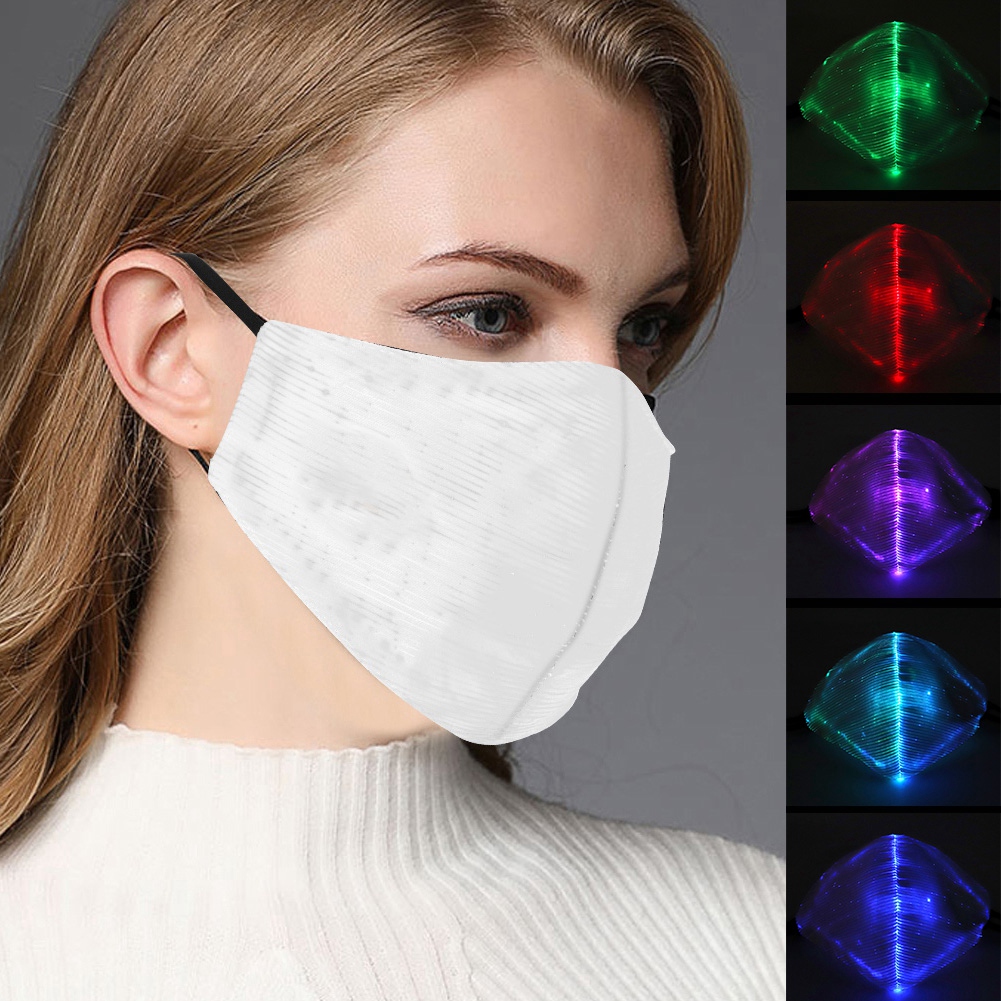 7 Farben Mundschutz Leuchtende Leichte Led Cool Light Night Dhl Ebay