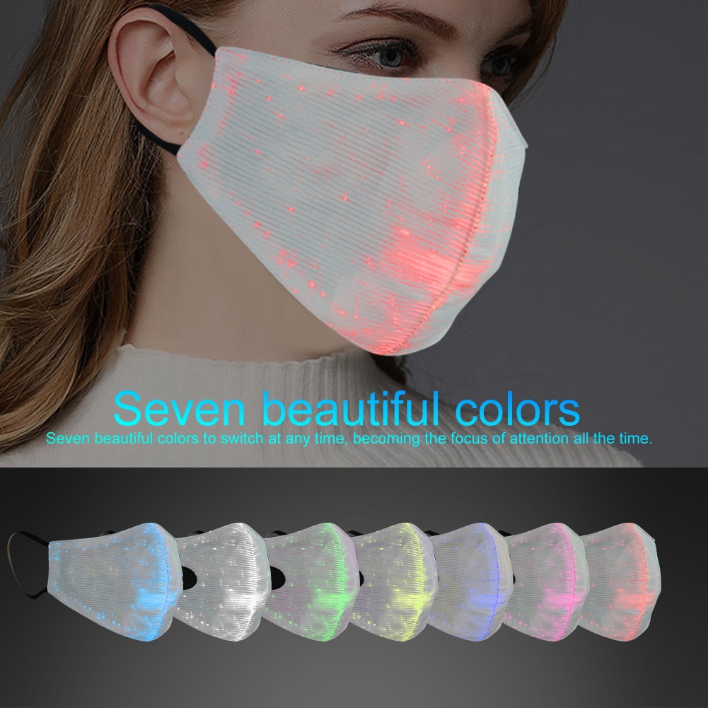 7 Farben Mundschutz Leuchtende Leichte Led Cool Light Night Dhl Ebay