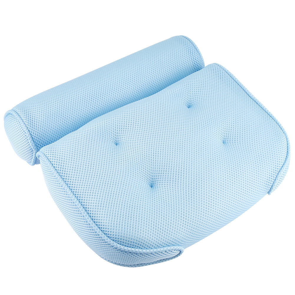 Blue Bath Spa Bathtub Acetabula Air Pillow Cushion Neck Support Foam Comfort