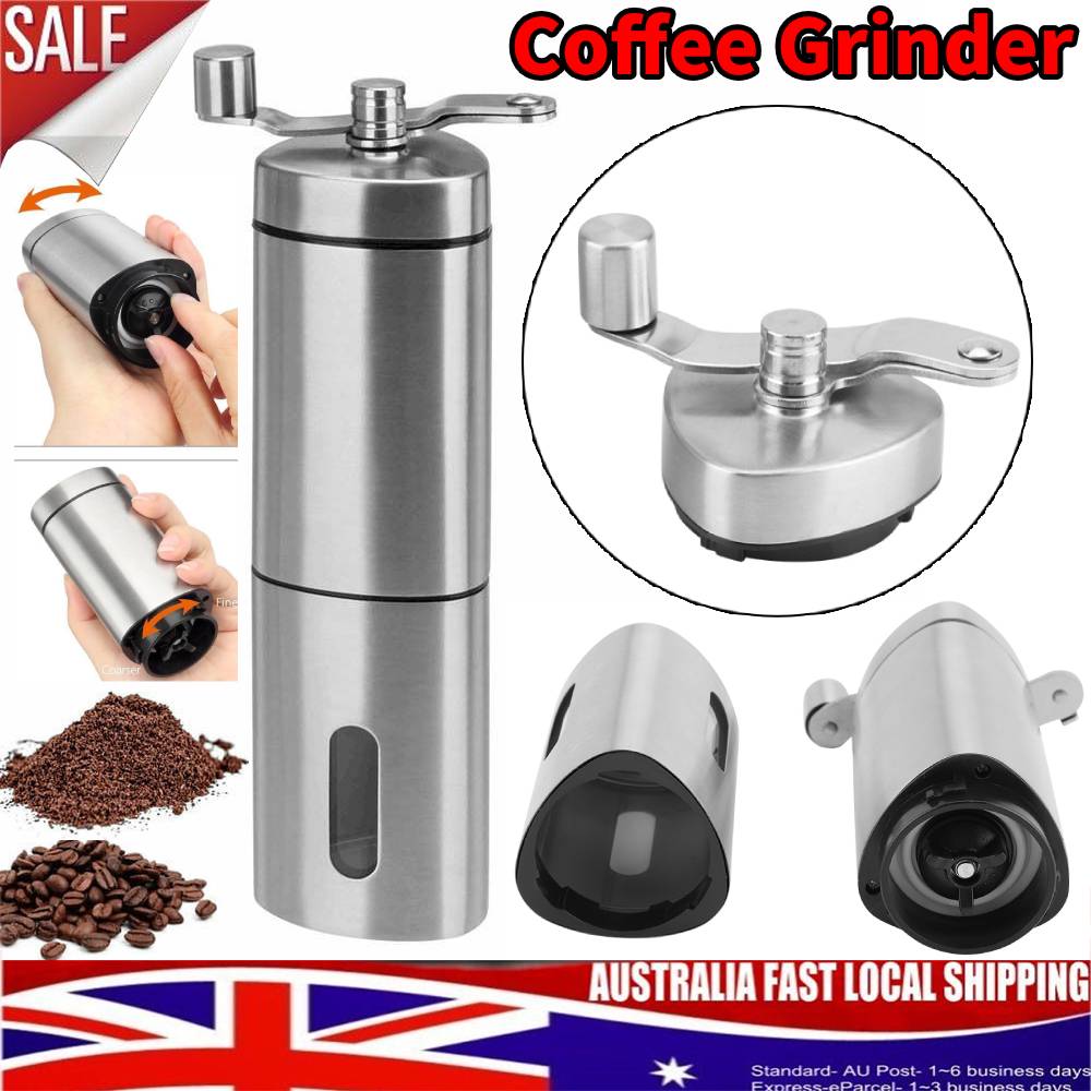 Stainless Steel Manual Coffee Grinder Spice Beans Nuts Hand Grinding Mill Tool