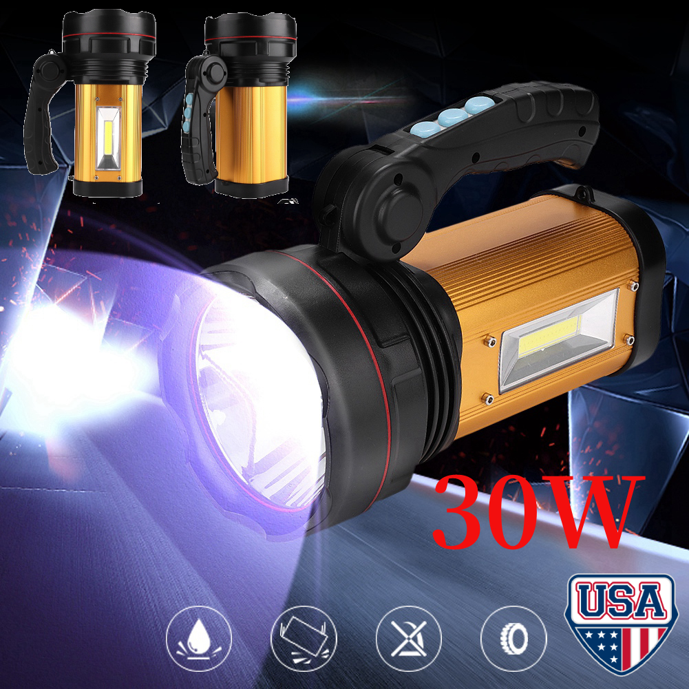 10000MAh LED Searchlight Spotlight Rechargeable Flashlight USB Torch Work