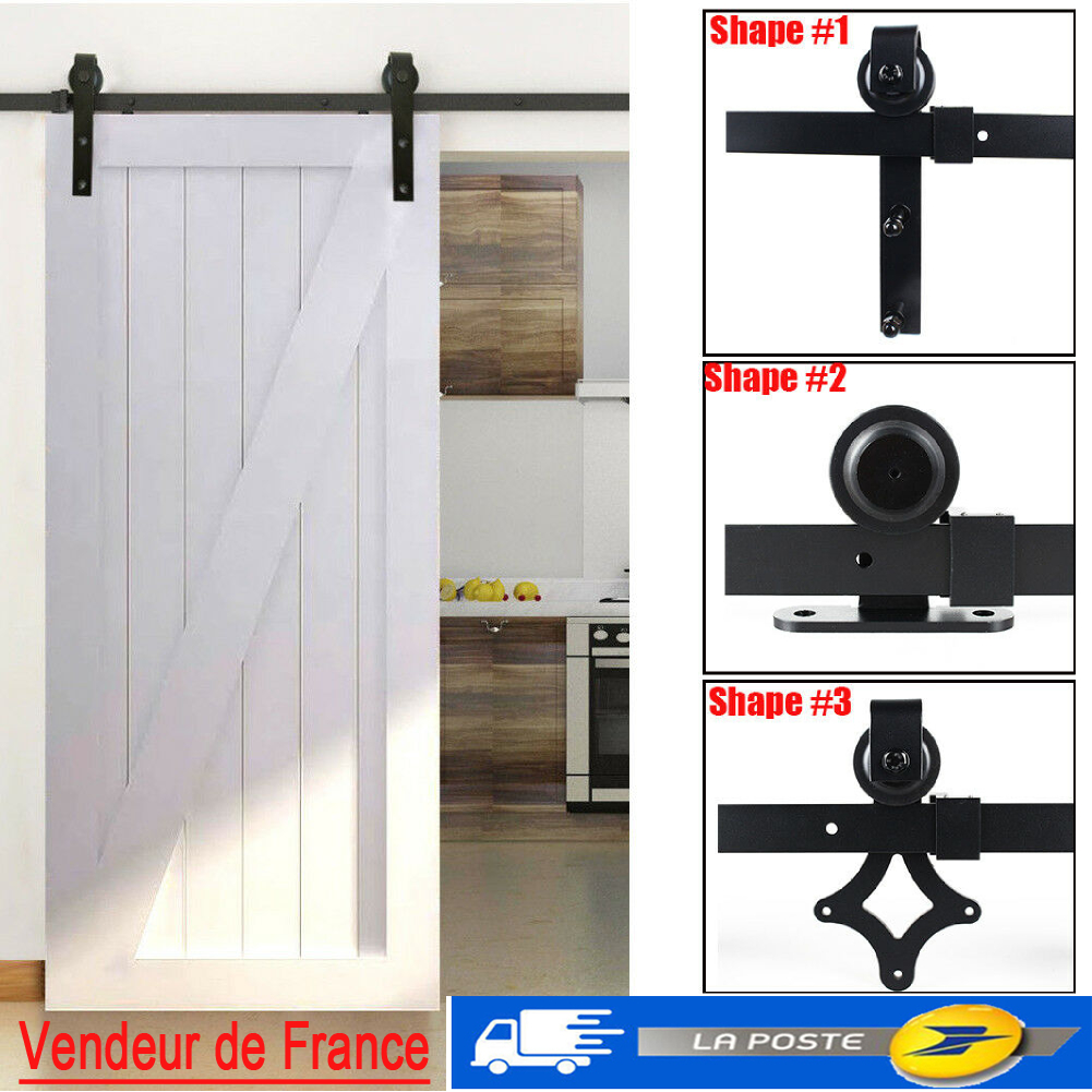 Détails Sur 66ft Rail Porte Coulissante Quincaillerie De Grange Kit Roller Pour Portes Bois