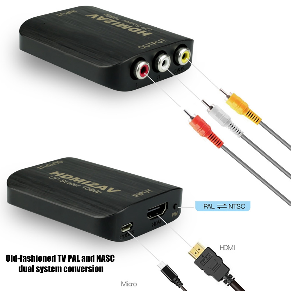 HDMI to AV SCART VGA RCA Audio Video Converter 1080P Adapter USB Cable for HDTV