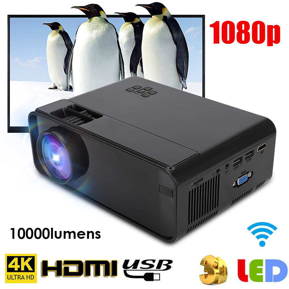 10000 Lumens 4K 1080P Mini Projector WIFI Android Home Theater Cinema USB - Picture 13 of 72