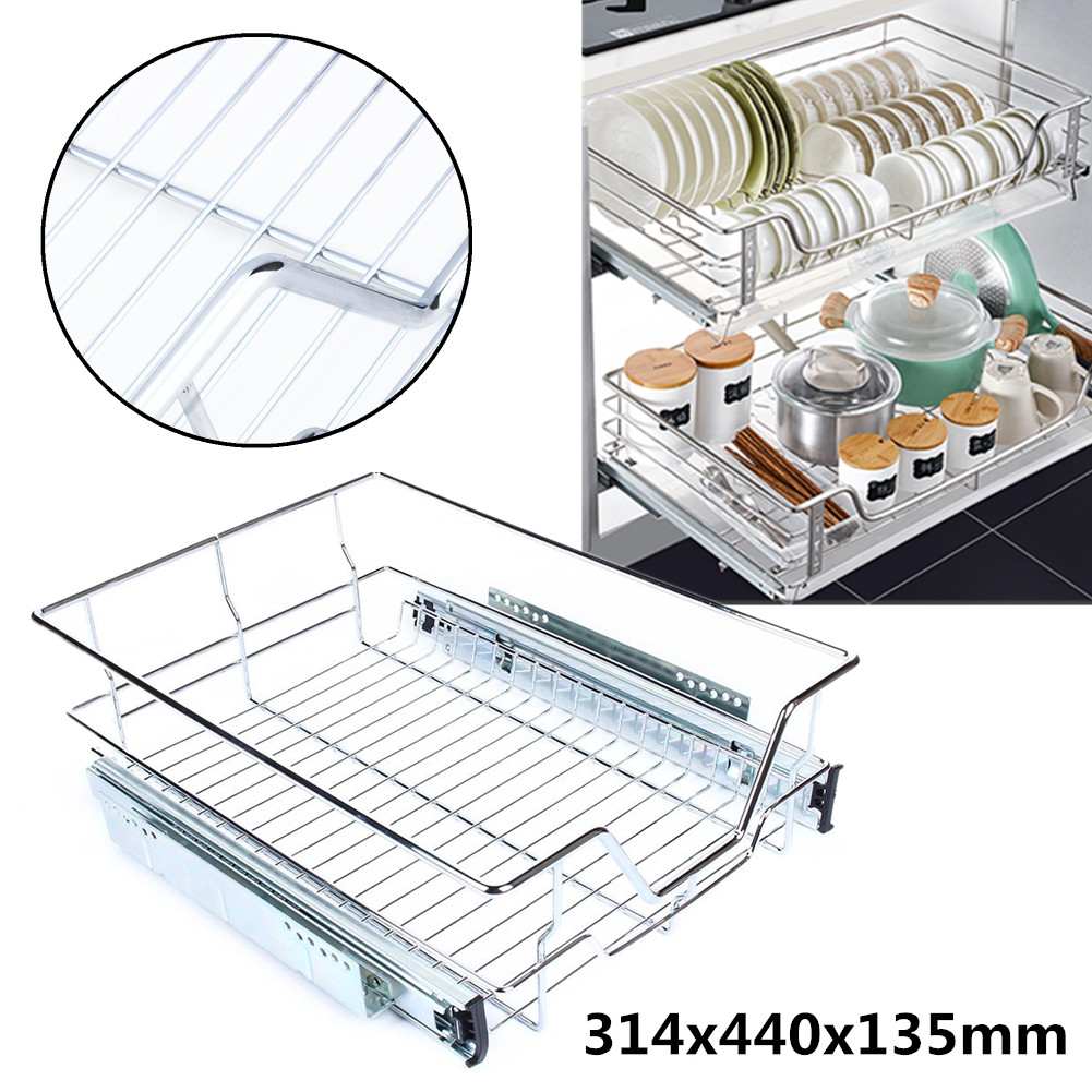 Schrank Korb Küche Schrankkorb Einhängekorb Regal Körbchen Verchromtes