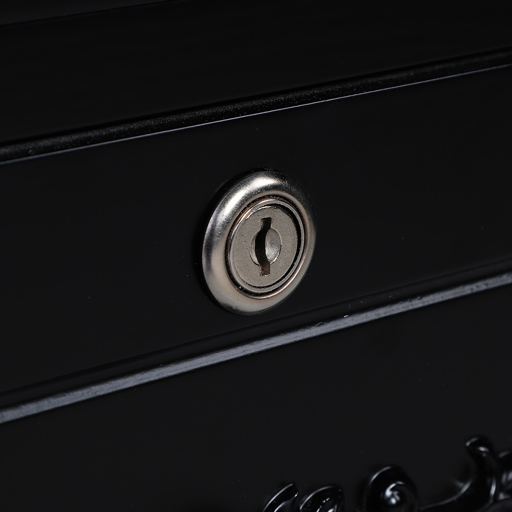 Chest of 3 Drawers Bedroom Lockable Storage Bedside Table Nightstand