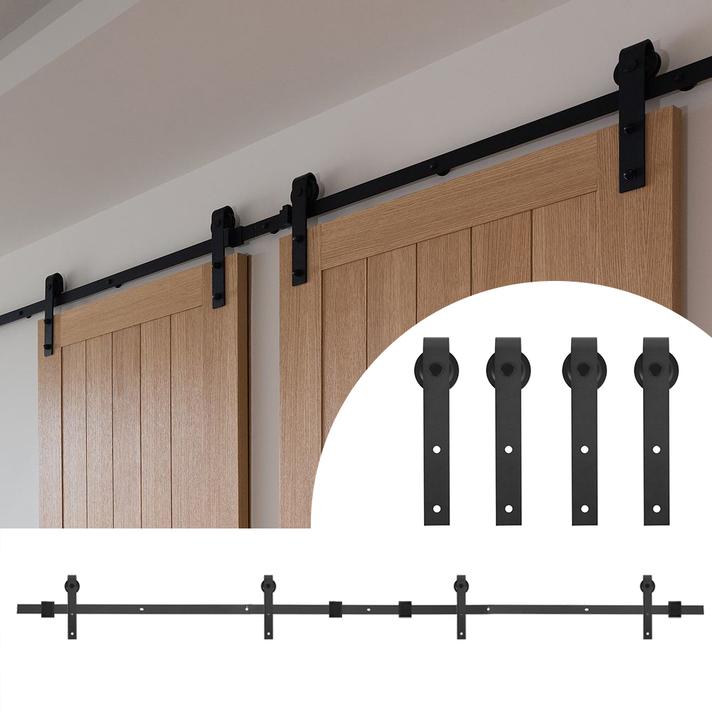8 16 Ft Carbon Steel Sliding Barn Door Track Rail System Closet