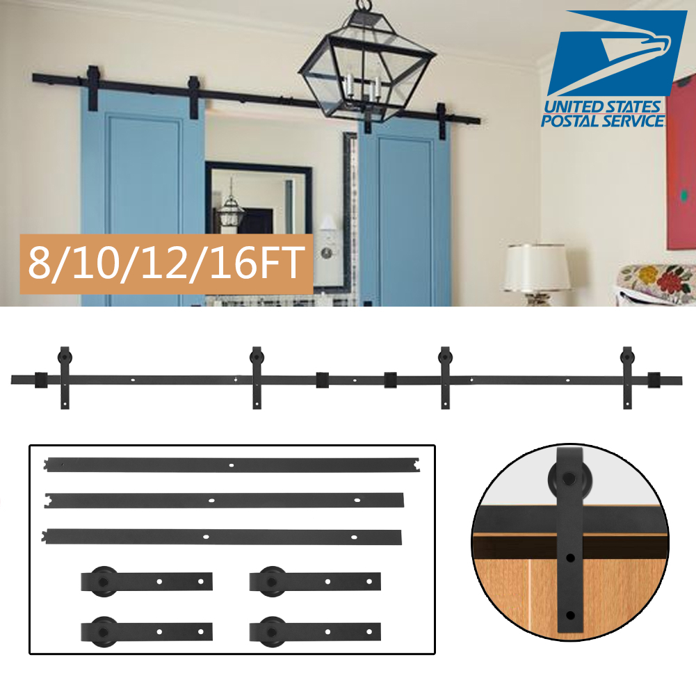 Barn Door Hanging Rail Tools Home Improvement 12ft Double Door