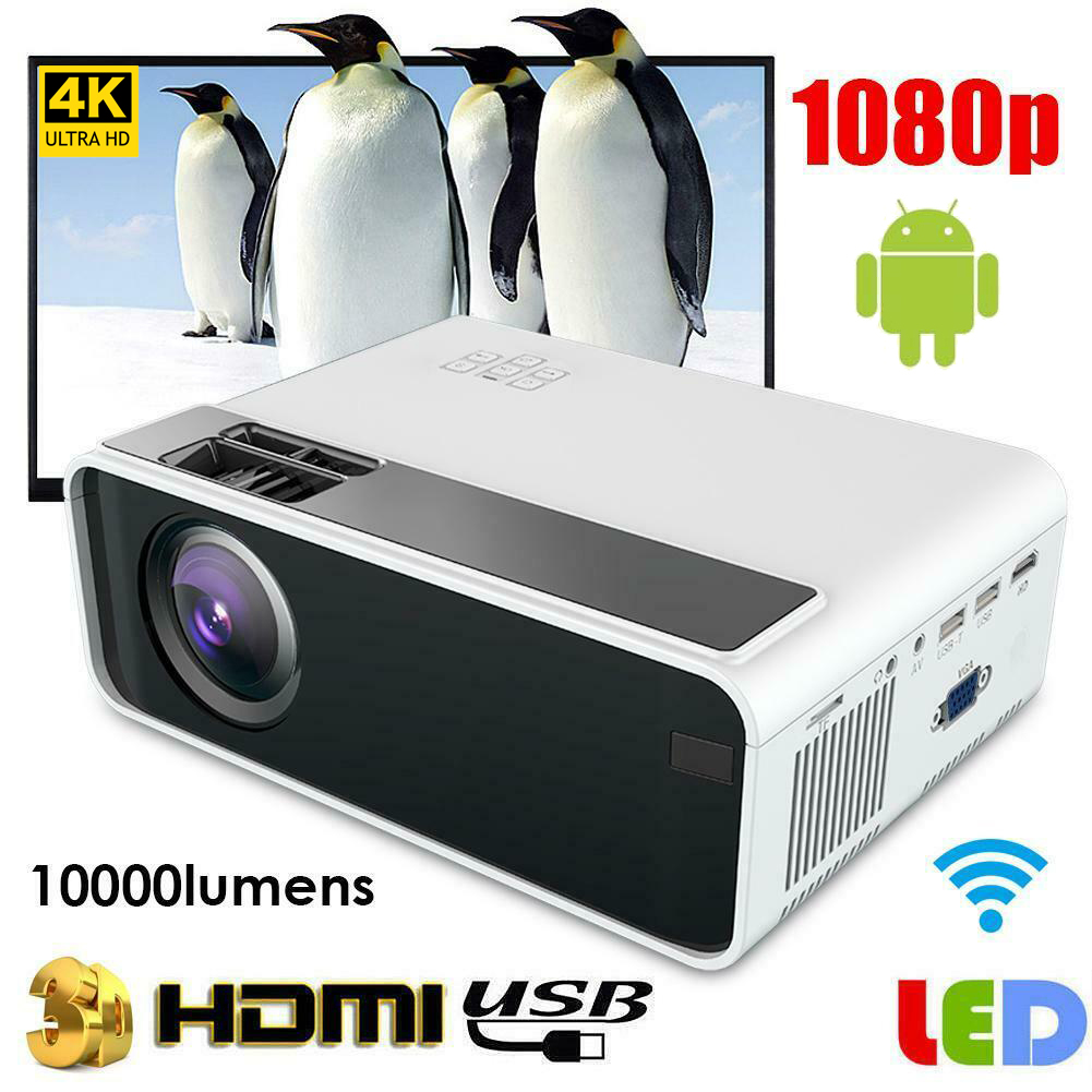 10000 Lumens 4K 1080P Mini Projector WIFI Android Home Theater Cinema USB - Picture 16 of 72
