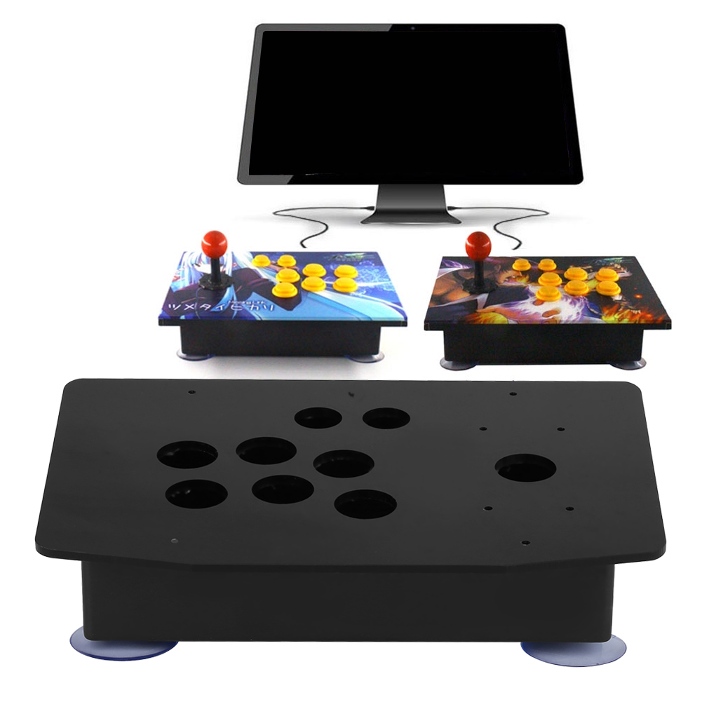 DIY Arcade Joystick Kits Acrylic Multiple Artwork Panel Flat Case Box