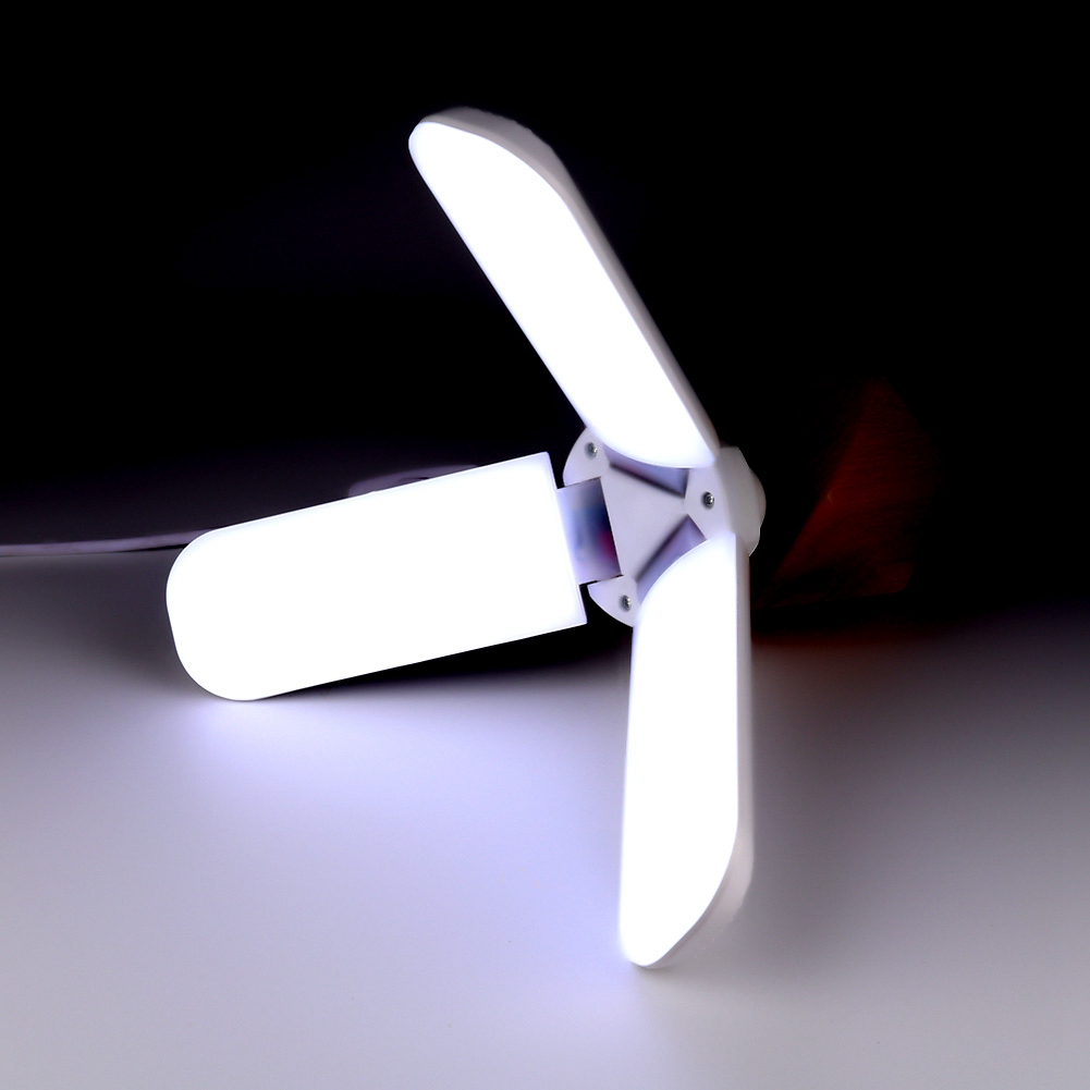 E27 LED Faltlampe Fans Lampe Deckenleuchte Deckenventilator Faltbar