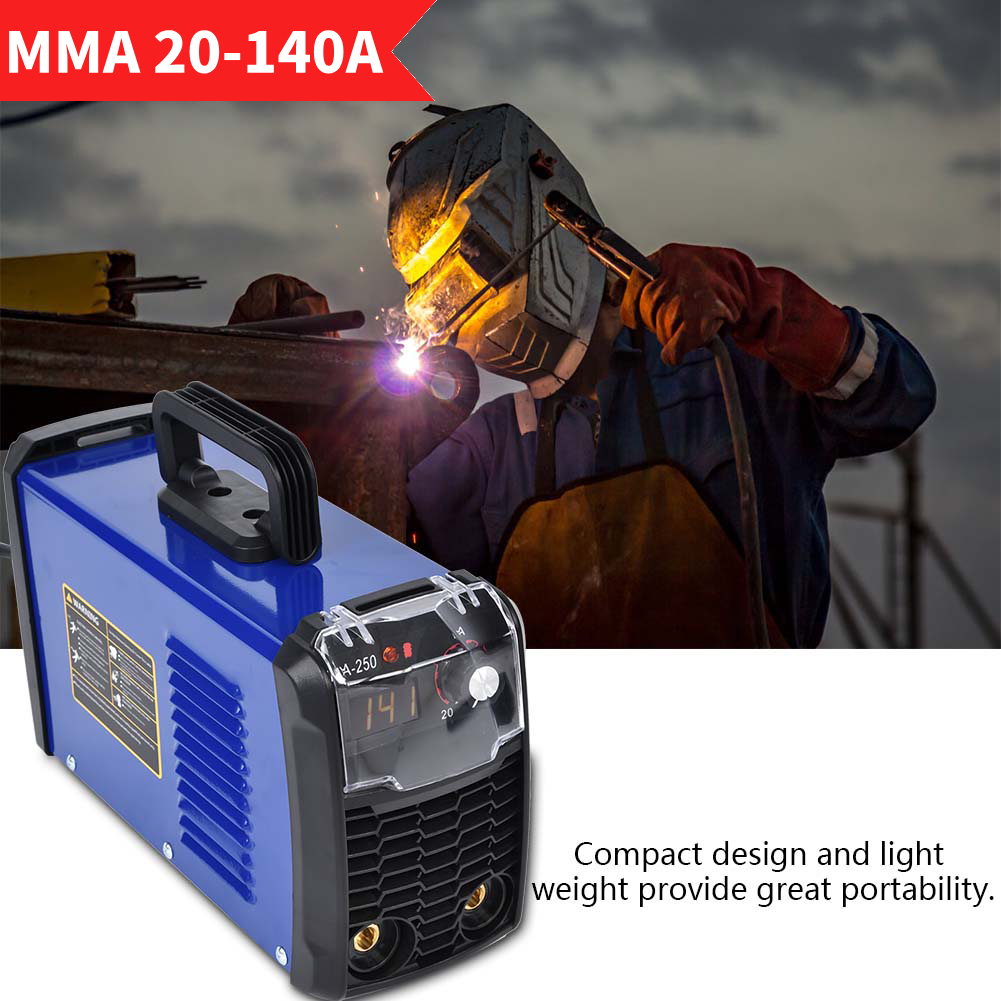 MMA-250 Inverter Schweißgerät IGBT Elektroden 160A Zubehör mit Kabel Bis 4mm DHL 