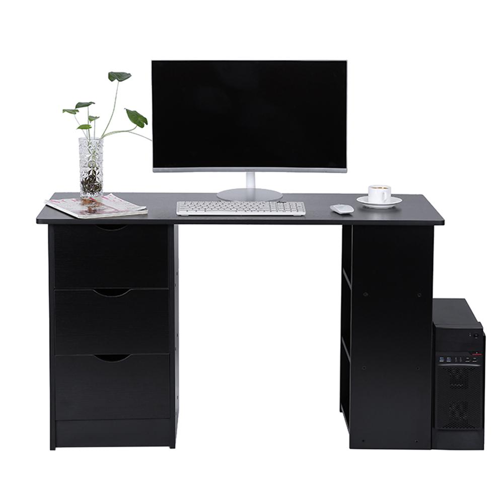 Computertisch Schreibtisch PC Tisch MDF Bürotisch Schwarz ...