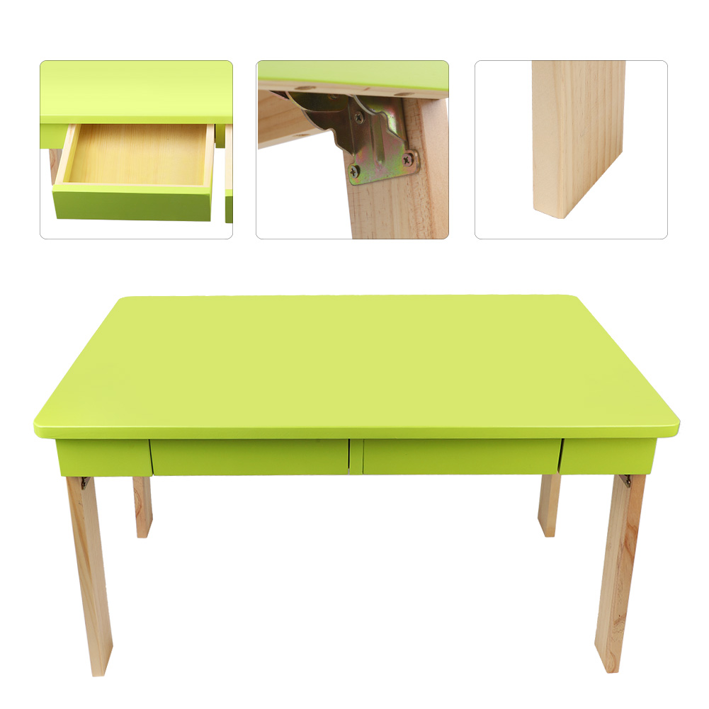 Wood Folding Kids Table Children S Play Study Table With Double
