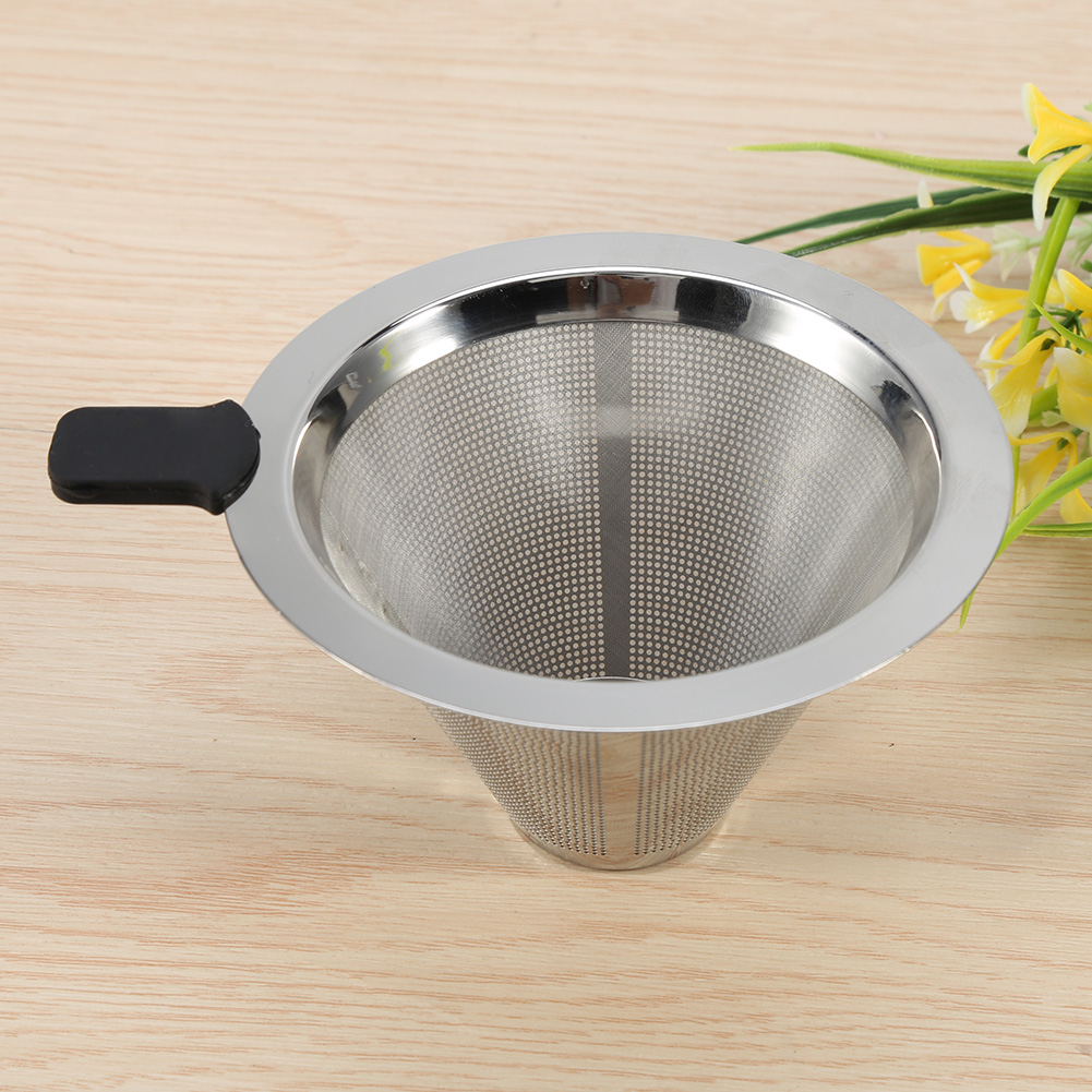 Stainless Steel Coffee Tea Funnel Dripper Mesh Reusable Coffee Filter Strainers | eBay