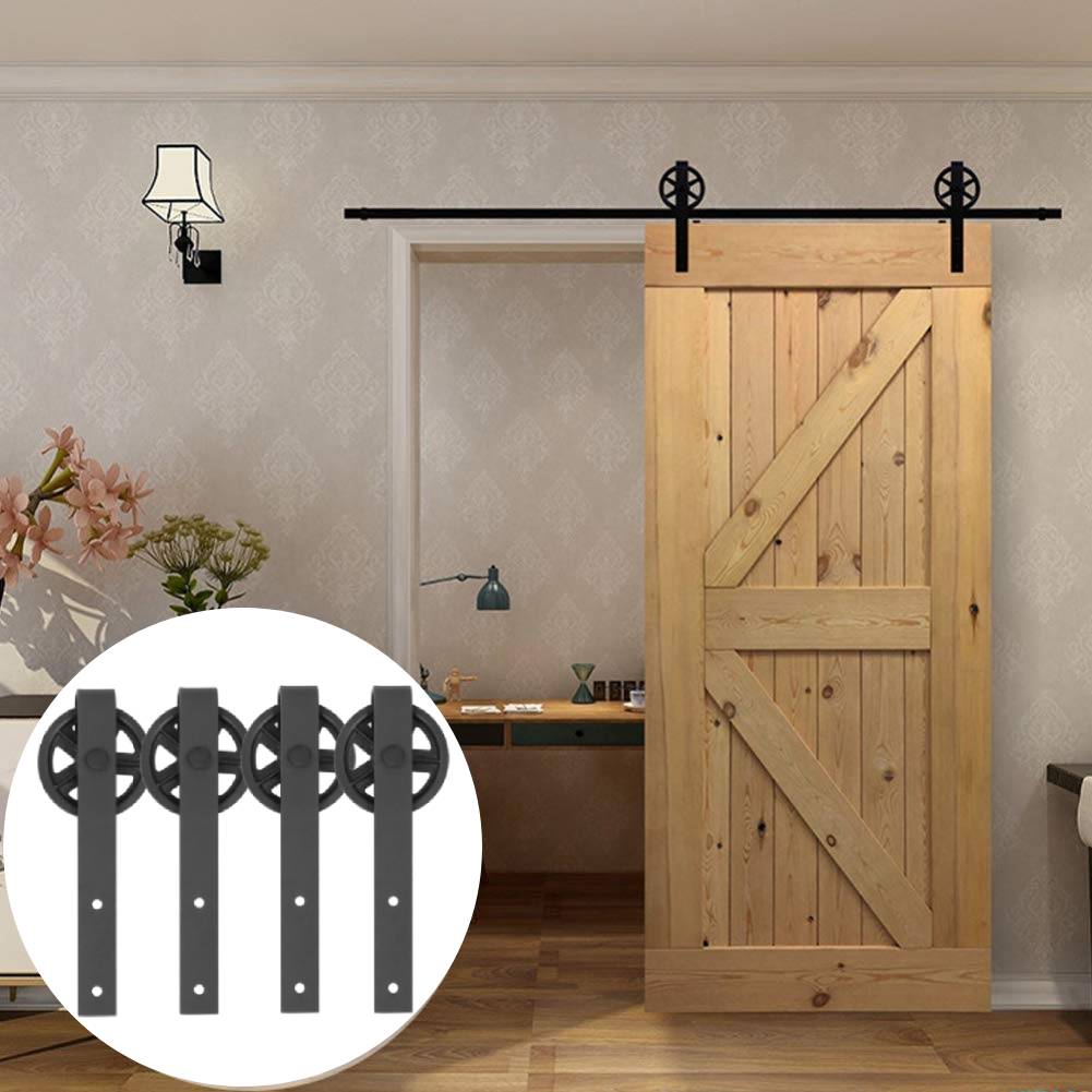 Double Sliding Barn Door Cabinet Closet Hardware Track Rail Roller