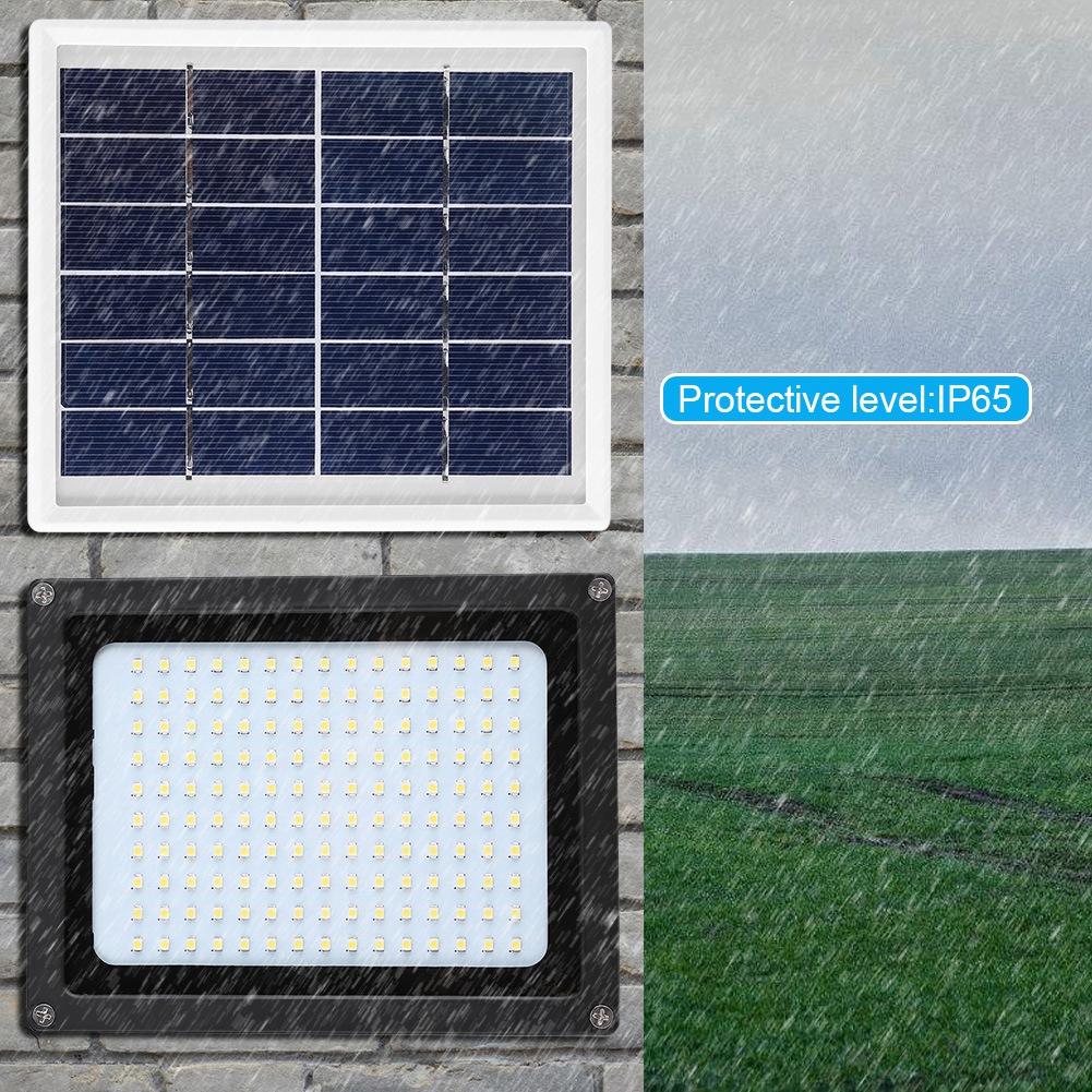 150 LED Solarleuchte Solarlampe Außen Licht mit Solar Panel Sensor