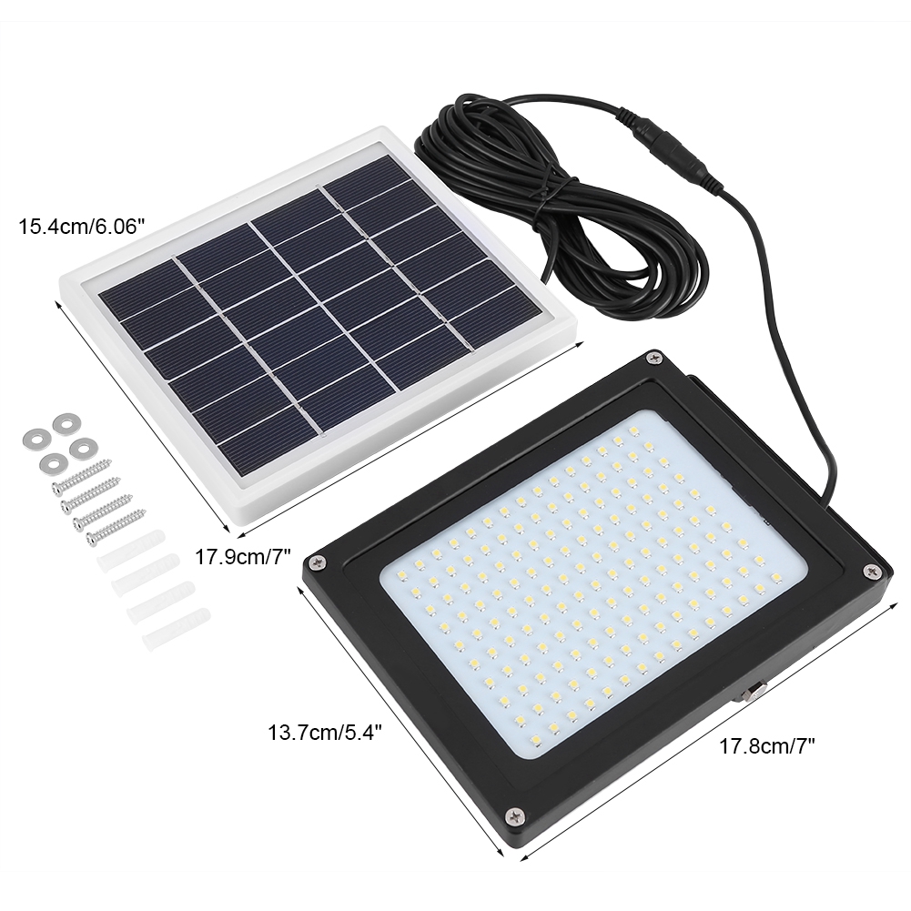 150 LED Solarleuchte Solarlampe Außen Licht mit Solar Panel Sensor