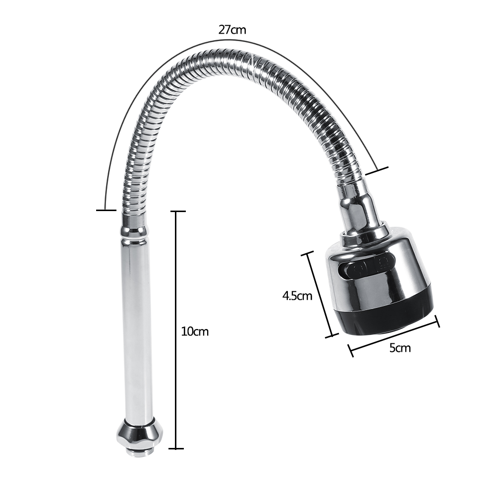 Stainless Swivel Spout Kitchen Sink Faucet Pipe Fitting Single