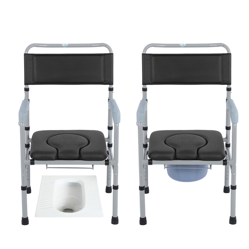 High Quality Mobile Commode Shower Chair Mobility Disability Aid with
