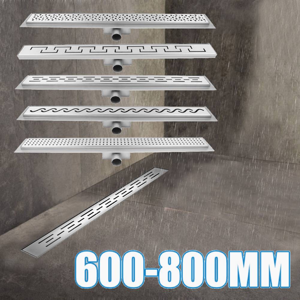 60 80cm Stainless Steel Floor Linear Shower Drain Bathroom Wetroom