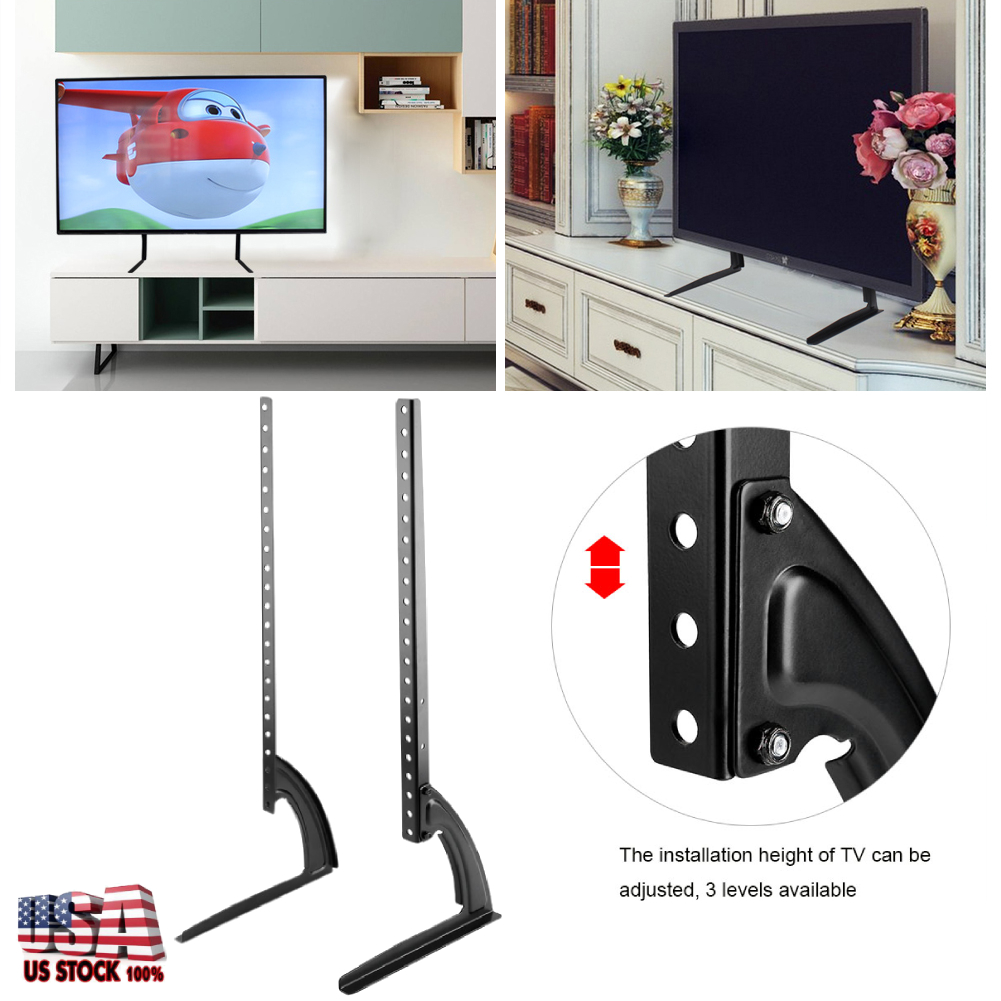 Adjustable Universal Tv Stand Table Top Mount Base Lcd Flat Screen